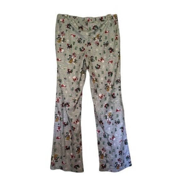 Disney women's size small medium Christmas Mickey Mouse flannel pajama pj set - Picture 4 of 13